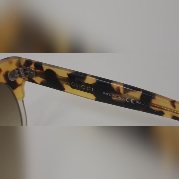 Gucci Women's Sunglasses Spotted Havana Oval Brown Gradient GG 3744/S 52-19-145 - Picture 5 of 16